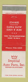 Matchbook Cover - Imperial Auto Parts Indianapolis IN