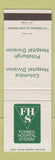 Matchbook Cover - Forbes Hospital System Columbia Pittsburgh PA