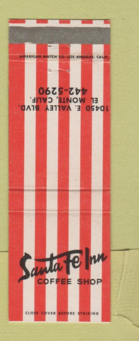 Matchbook Cover - Santa Fe Inn Coffee Shop El Monte CA