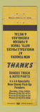 Matchbook Cover - Dundee Truck Auto Parts OH