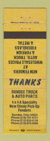 Matchbook Cover - Dundee Truck Auto Parts OH