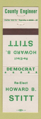 Matchbook Cover - Howard Stitt County Engineer Harrison County OH