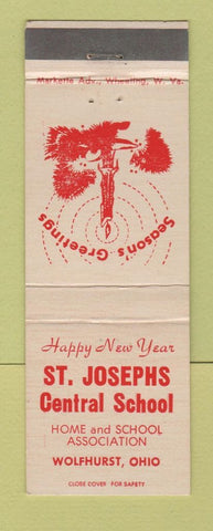 Matchbook Cover - St Josephs Central School Wolfhurst OH Christmas