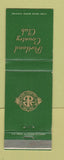 Matchbook Cover - Portland Country Club ME