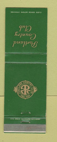 Matchbook Cover - Portland Country Club ME