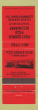 Matchbook Cover - Post Corner Pizza Clearwater Beach FL