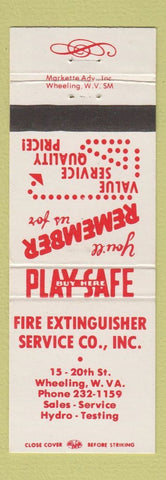 Matchbook Cover - Fire Extinguisher Service Wheeling WV