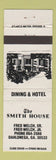 Matchbook Cover - Smith House Restaurant Hotel Dahlonega GA