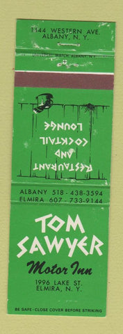 Matchbook Cover - Tom Sawyer Motor Inn Elmira NY WEAR