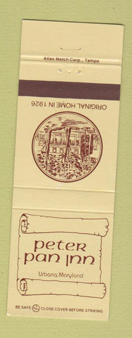 Matchbook Cover - Peter Pan Inn Urbana MD