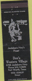 Matchbook Cover - Don's Western Village Lodge Fort Worth TX