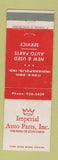 Matchbook Cover - Imperial Auto Parts Indianapolis IN
