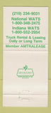 Matchbook Cover - Shamrock Ford Trucks South Bend Elkhart IN 30 Strike
