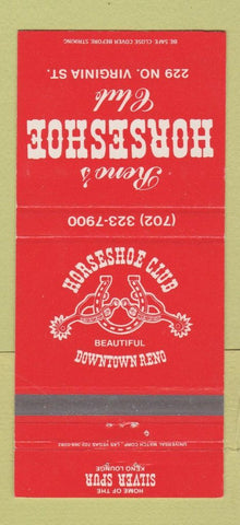 Matchbook Cover - Horseshoe Club Reno NV Silver Spur casino 30 Strike