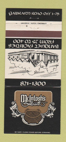 Matchbook Cover - McIntosh's Galbraith Arlington Heights OH 30 Strike