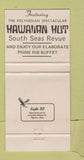 Matchbook Cover - Hawaiian Hut Waikiki Hawaii 30 Strike