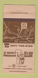 Matchbook Cover - Ed Mason's Restaurant Cumberland MD 30 Strike