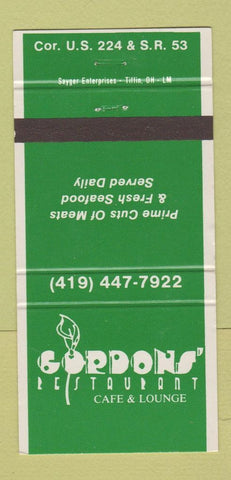 Matchbook Cover - Gordons' Restaurant Cafe Lounge 30 Strike
