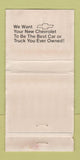 Matchbook Cover - Chevrolet Mooman Son Sugarcreek OH WORN 30 Strike