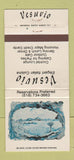 Matchbook Cover - Vesuvio Italian Restaurant Hensonville NY 30 Strike