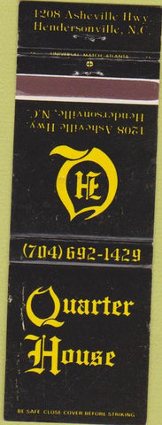 Matchbook Cover - Quarter Horse Restaurant Hendersonville NC