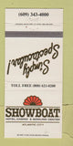 Matchbook Cover - Showboat Hotel Casino Atlantic City NJ bowling 30 Strike
