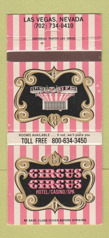 Matchbook Cover - Circus Circus Hotel Casino Las Vegas NV 30 Strike