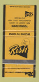 Matchbook Cover - Rish Tractors Youngstown OH WEAR 30 Strike