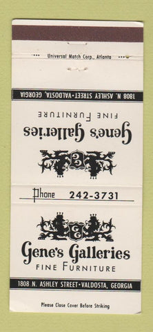 Matchbook Cover - Gene's Furniture Galleries Valdosta GA WEAR 30 Strike