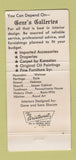 Matchbook Cover - Gene's Furniture Galleries Valdosta GA WEAR 30 Strike