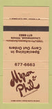 Matchbook Cover - Myron Phil Steak Restaurant Lincolnwood IL WORN 30 Strike