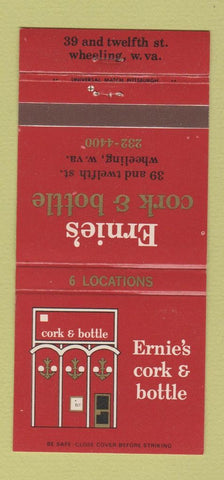 Matchbook Cover - Ernie's Cork and Bottle Wheeling WV 30 Strike