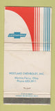 Matchbook Cover - Westlake Chevrolet Martins Ferry OH WEAR 30 Strike
