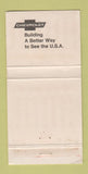 Matchbook Cover - Westlake Chevrolet Martins Ferry OH WEAR 30 Strike
