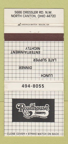 Matchbook Cover - Roadhouse Restaurant North Canton OH 30 Strike