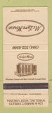 Matchbook Cover - McLure House Wheeling WV hotel 30 Strike