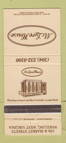 Matchbook Cover - McLure House Wheeling WV hotel 30 Strike