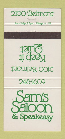 Matchbook Cover - Sam's Saloon Speakeasy Chicago? IL 30 Strike
