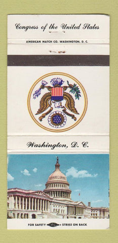 Matchbook Cover - US Congress Joel Broyhill VA 30 Strike