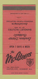 Matchbook Cover - McAteers Restaurant Somerset NJ  30 Strike