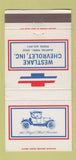Matchbook Cover - Westlake Chevrolet Martins Ferry OH 30 Strike