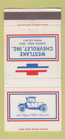 Matchbook Cover - Westlake Chevrolet Martins Ferry OH 30 Strike