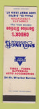 Matchbook Cover - Chuck's Conoco oil gas SAMPLE WEAR