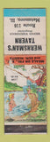 Matchbook Cover - Wernsam's Tavern Metamora IL hillbilly WORN
