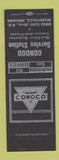 Matchbook Cover - Conoco oil gas Rushville IN SAMPLE