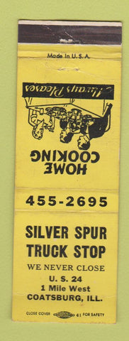 Matchbook Cover - Silver Spur Truck Stop Coatsburg IL WORN