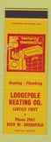 Matchbook Cover - Lodgepole Heating SAMPLE