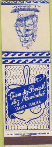 Matchbook Cover - Quem diz Brazil diz Marinha Senna Pereira