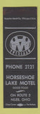 Matchbook Cover - Horseshoe Lake Motel Niles OH SAMPLE