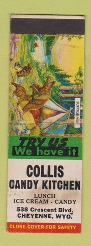Matchbook Cover - Collis Candy Kitchen Cheyenne WY SAMPLE WORN